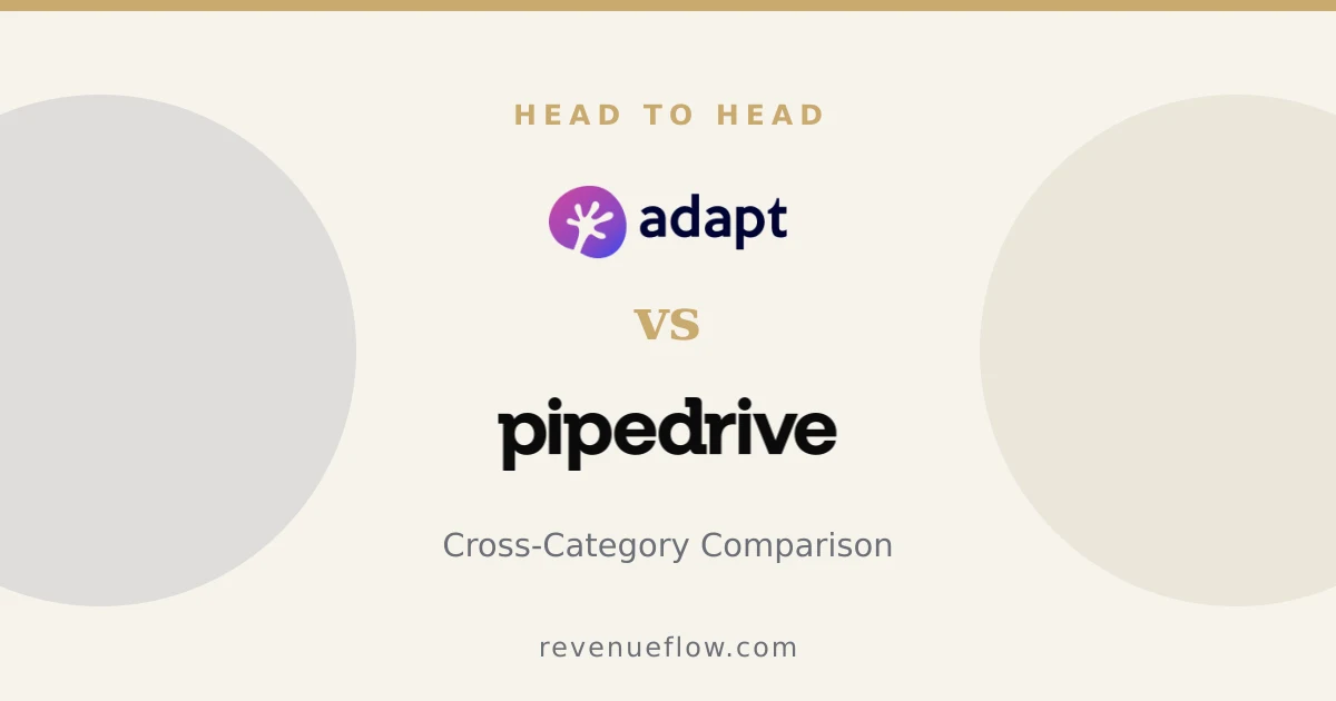Branded cover: Adapt.io vs Pipedrive: Cross-Category Comparison