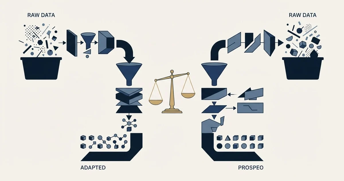 Editorial illustration for Adapt.io vs Prospeo