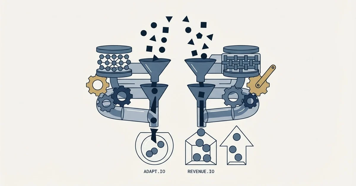 Editorial illustration for Adapt.io vs Revenue.io