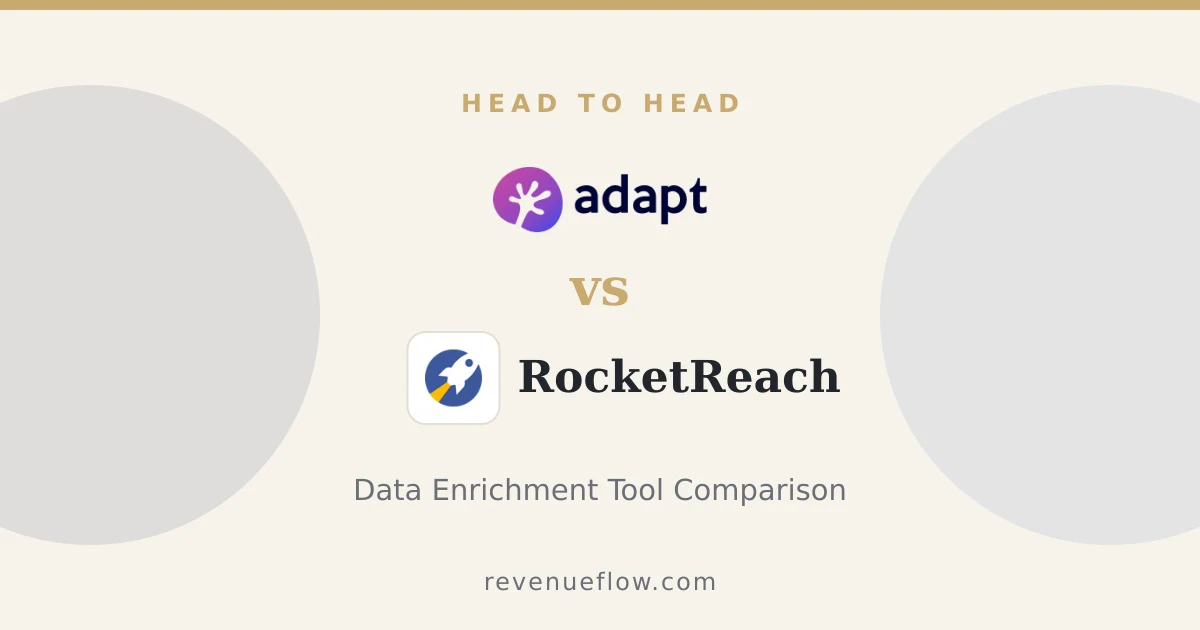 Branded cover: Adapt.io vs RocketReach: Data Enrichment Tool Comparison