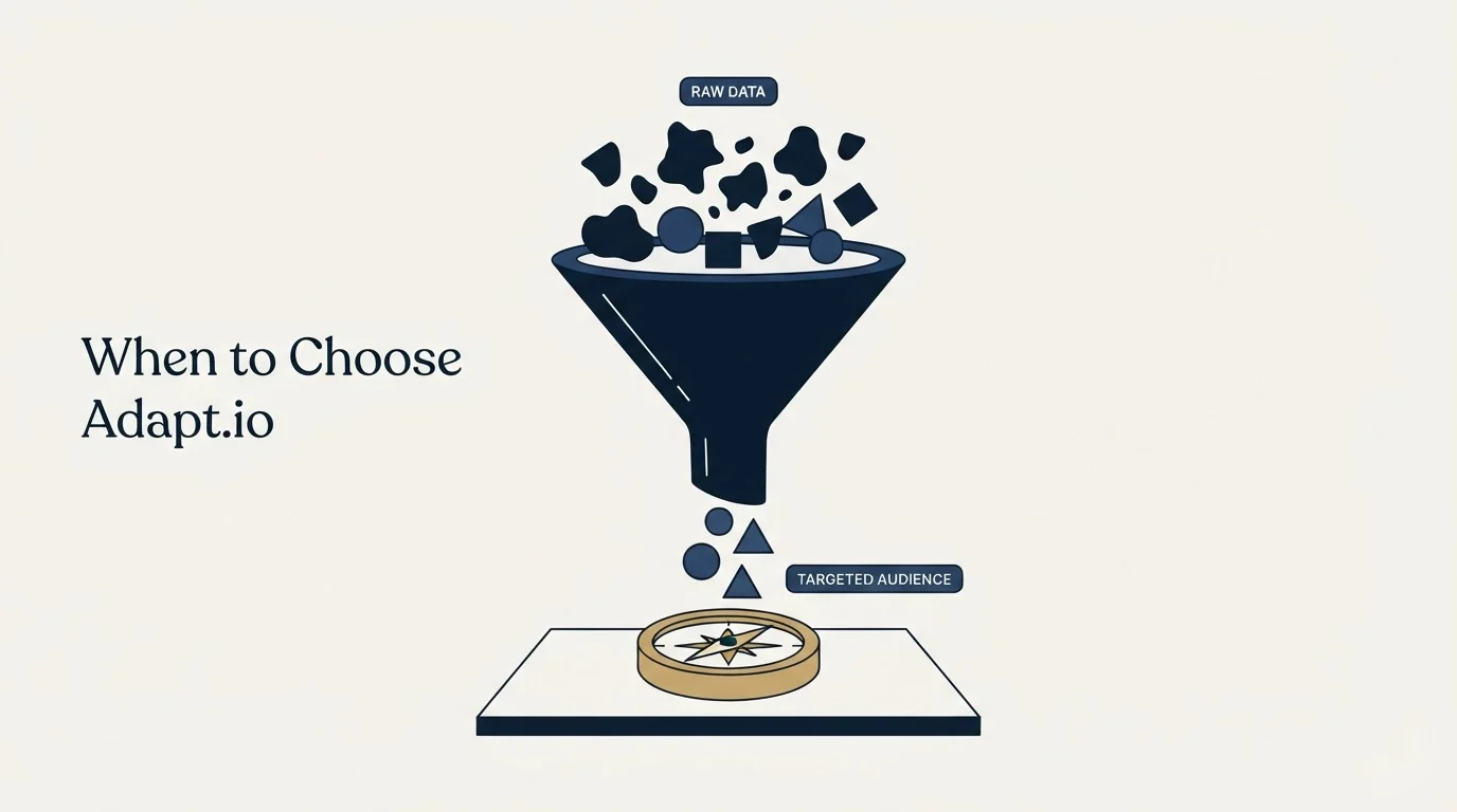 Section illustration: When to Choose Adapt.io