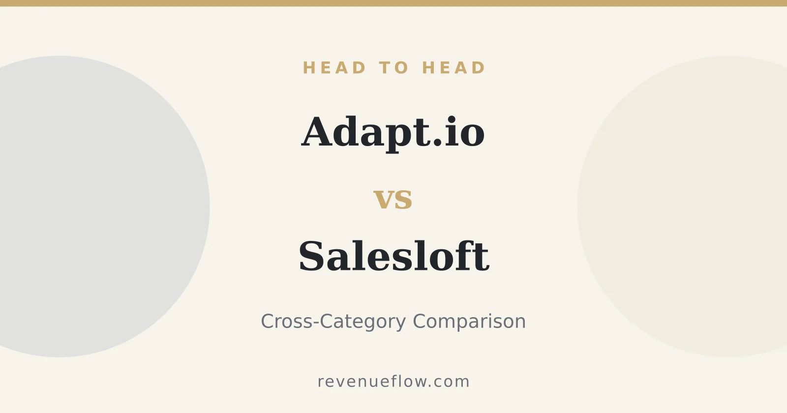 Branded cover: Adapt.io vs Salesloft: Cross-Category Comparison