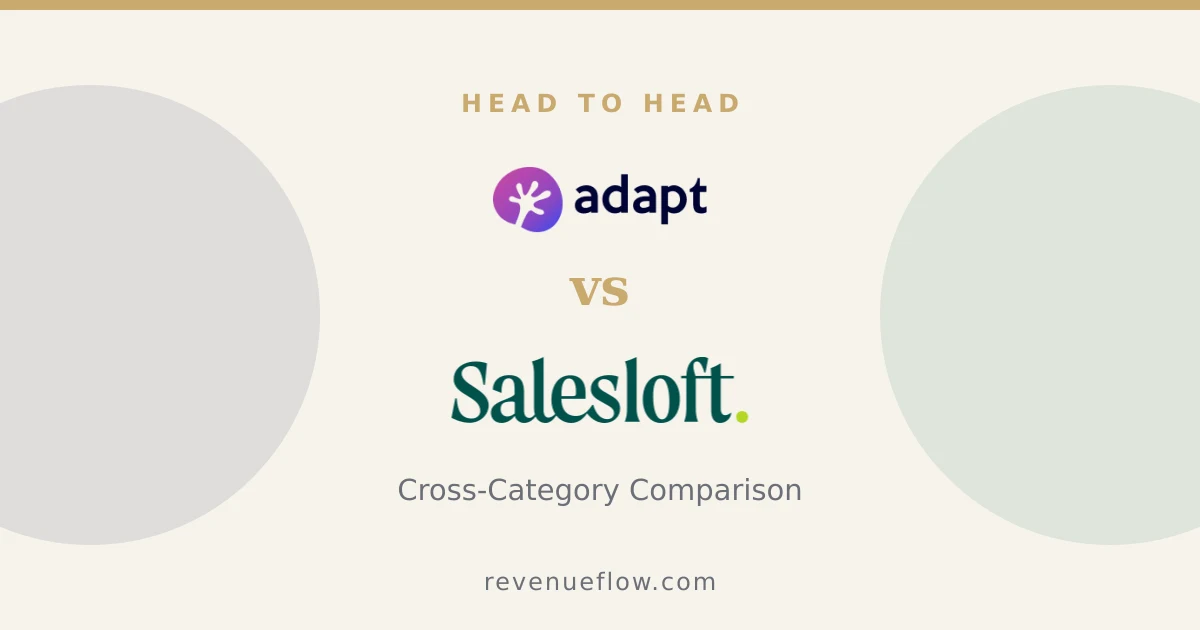 Branded cover: Adapt.io vs Salesloft: Cross-Category Comparison