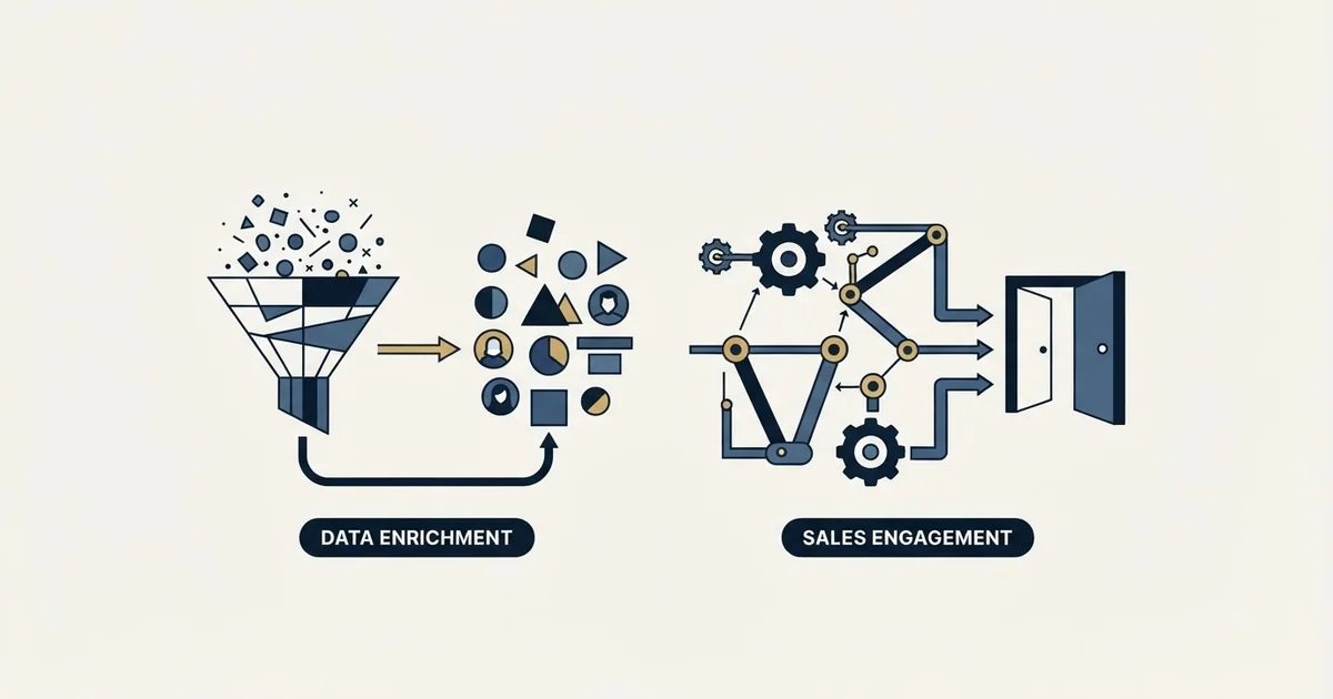 Editorial illustration for Adapt.io vs SalesRobot