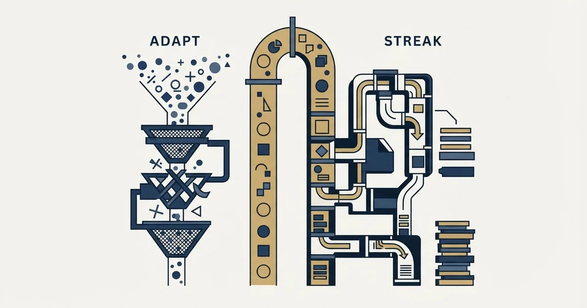 Editorial illustration for Adapt.io vs Streak