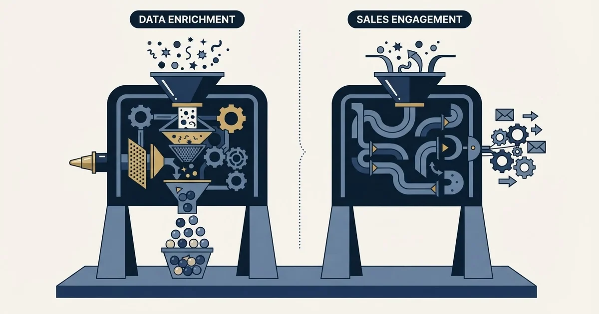 Editorial illustration for Adapt.io vs Vanillasoft