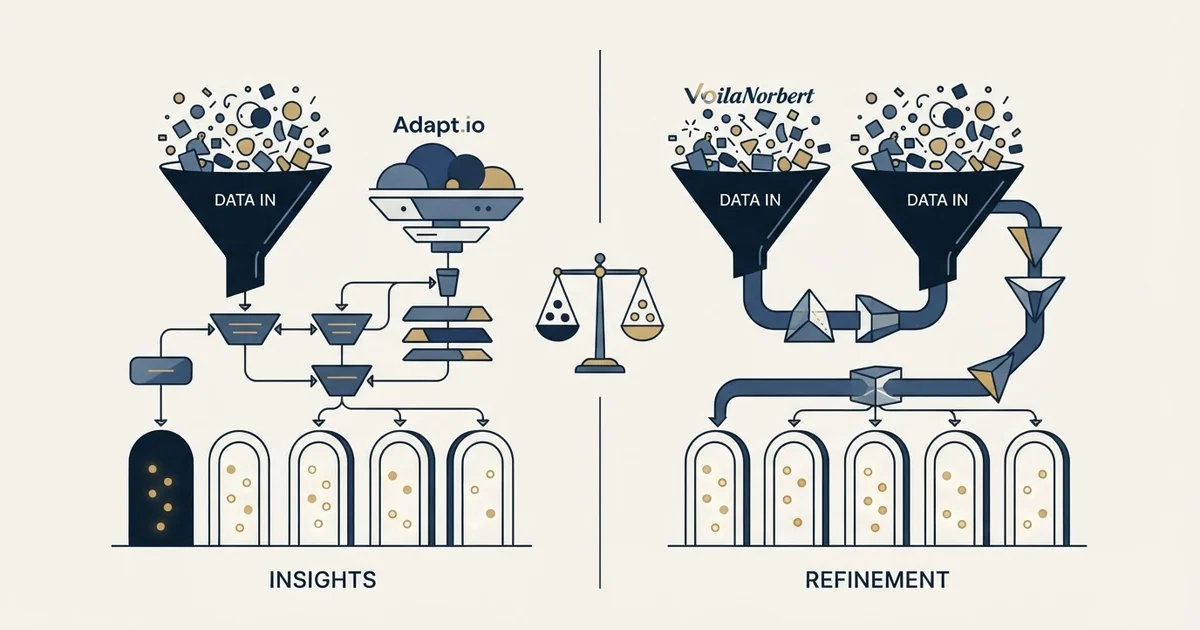 Editorial illustration for Adapt.io vs VoilaNorbert