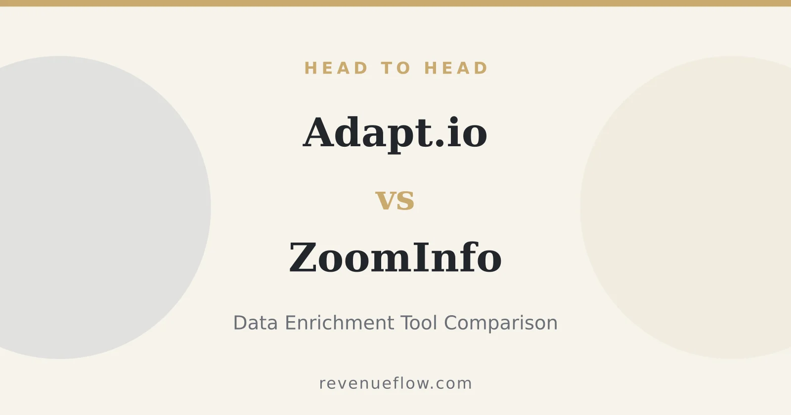 Branded cover: Adapt.io vs ZoomInfo: Data Enrichment Tool Comparison