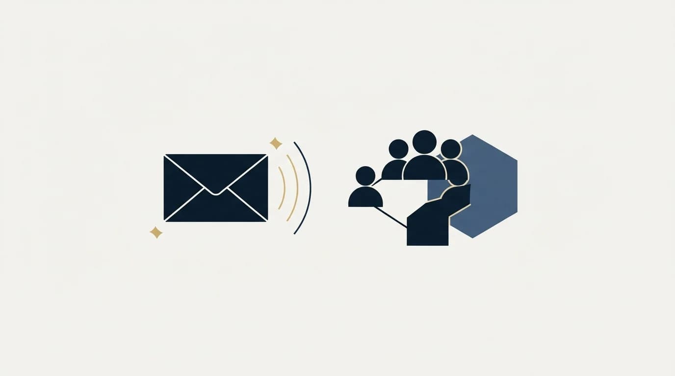 Section illustration: What a Peer-Voice Email Into an Agency Looks Like