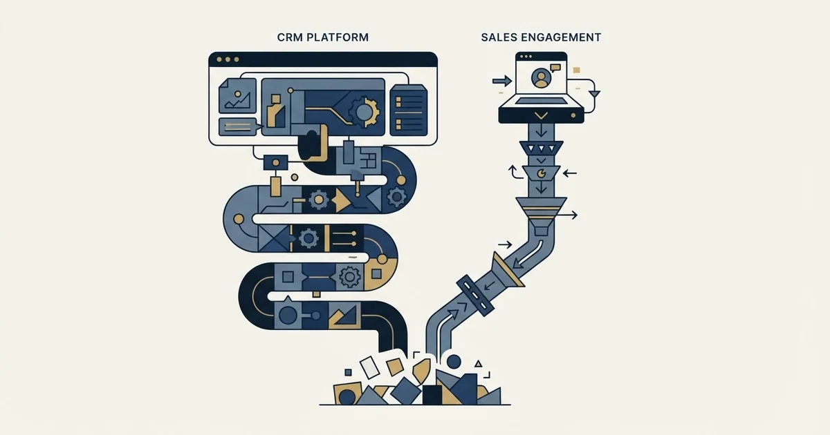 Editorial illustration for Agile CRM vs AiSDR
