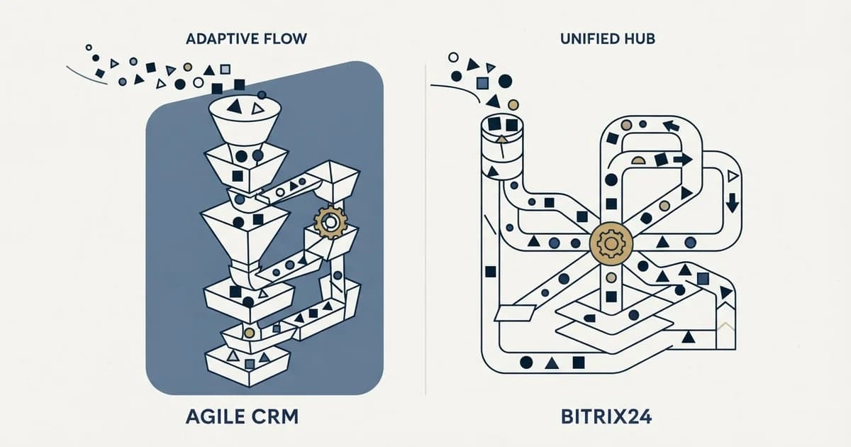 Editorial illustration for Agile CRM vs Bitrix24