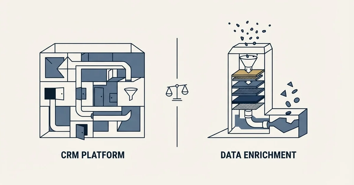 Editorial illustration for Agile CRM vs Dropcontact