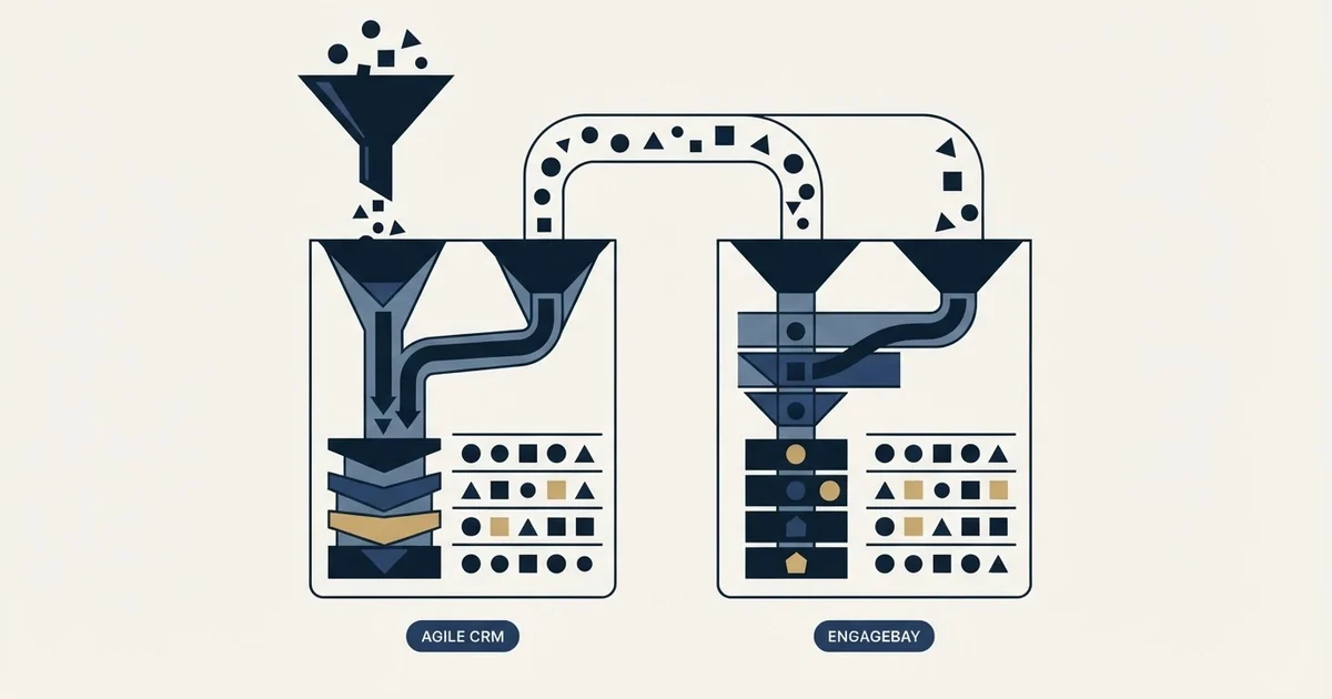 Editorial illustration for Agile CRM vs EngageBay