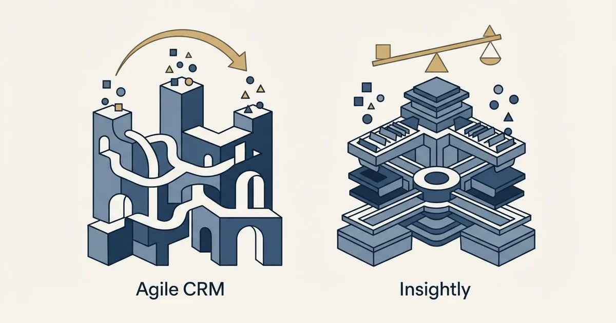 Editorial illustration for Agile CRM vs Insightly