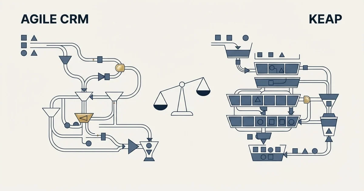 Editorial illustration for Agile CRM vs Keap