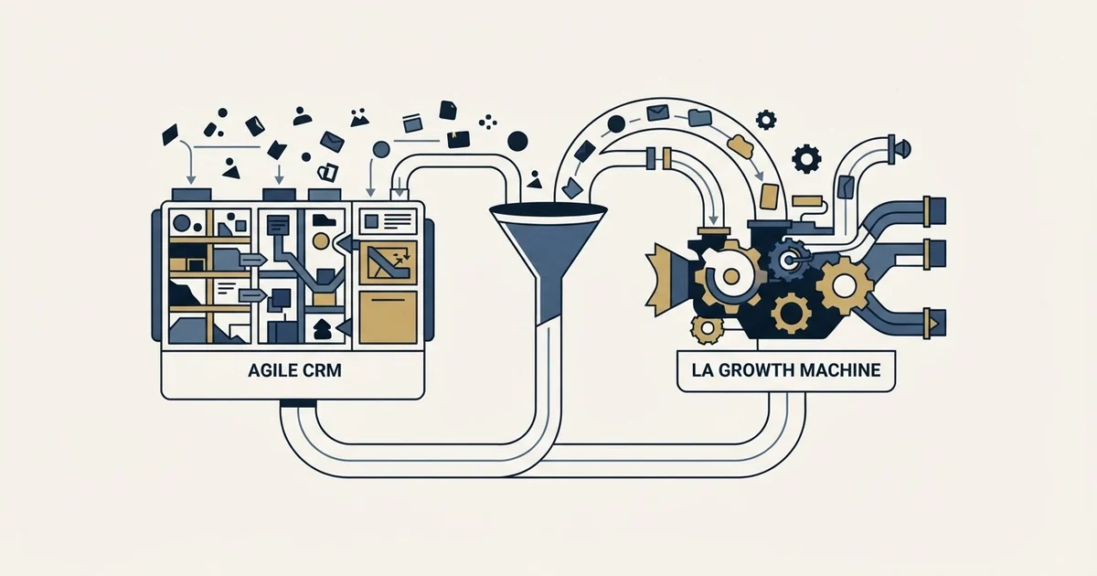 Editorial illustration for Agile CRM vs La Growth Machine