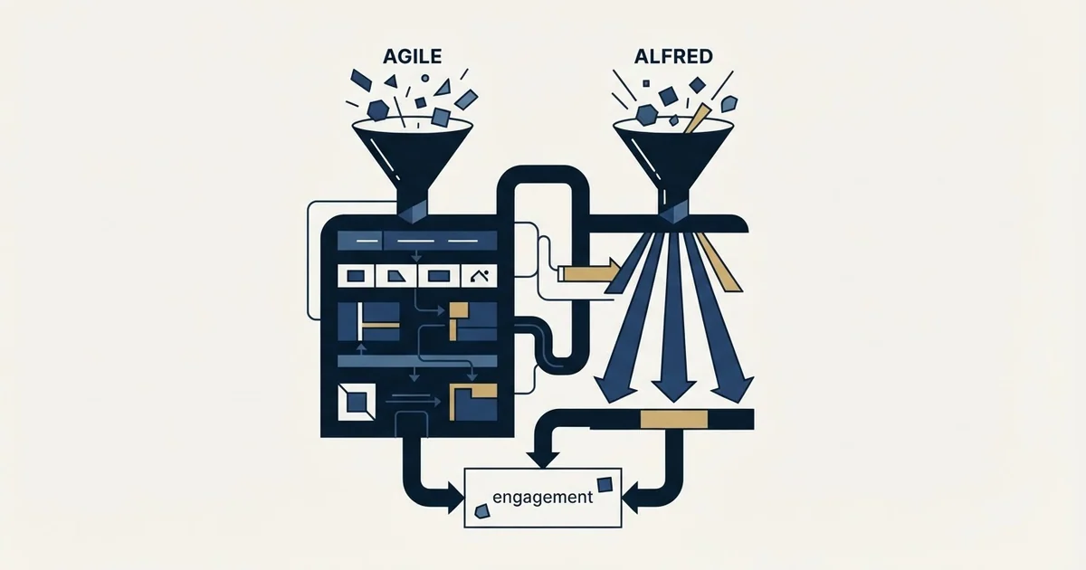 Editorial illustration for Agile CRM vs Meet Alfred