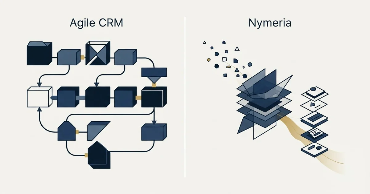 Editorial illustration for Agile CRM vs Nymeria