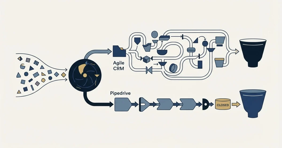 Editorial illustration for Agile CRM vs Pipedrive