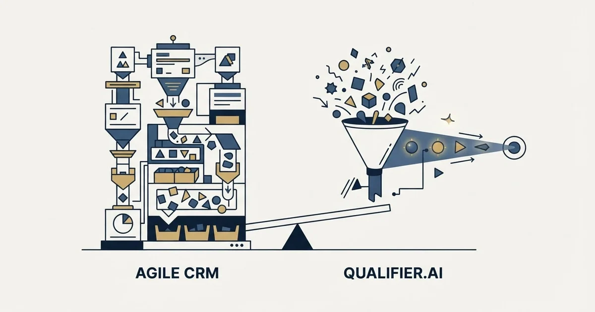 Editorial illustration for Agile CRM vs Qualifier.ai