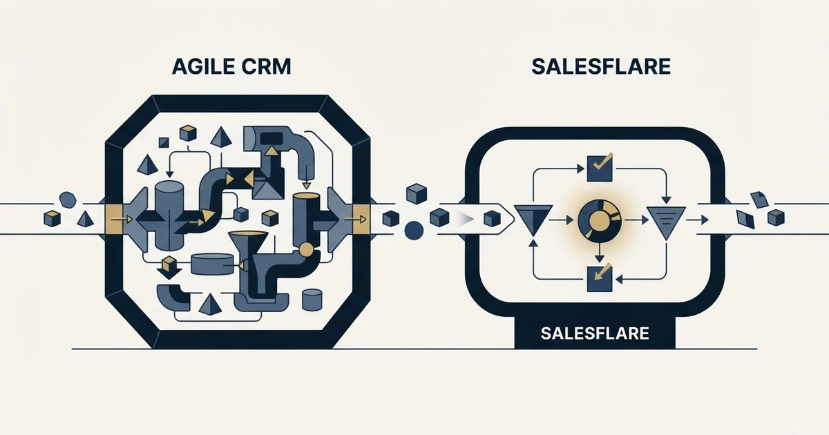 Editorial illustration for Agile CRM vs Salesflare