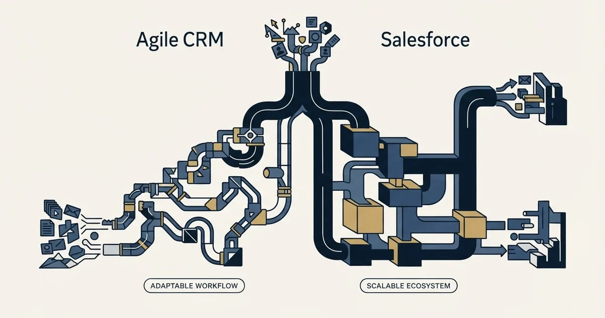 Editorial illustration for Agile CRM vs Salesforce