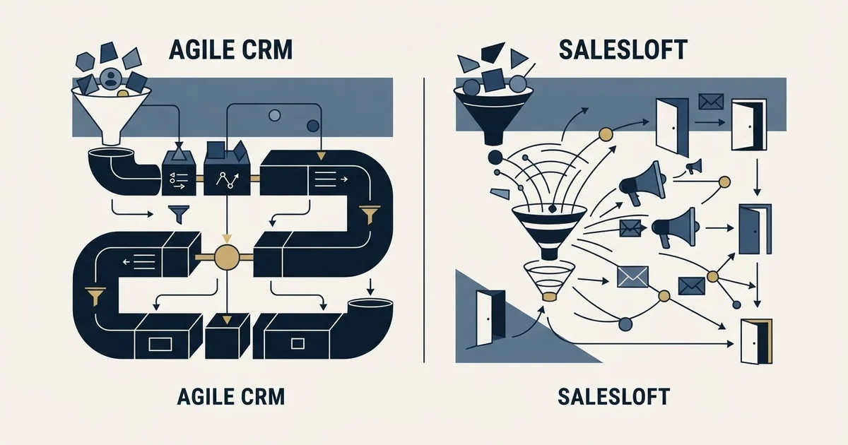 Editorial illustration for Agile CRM vs Salesloft