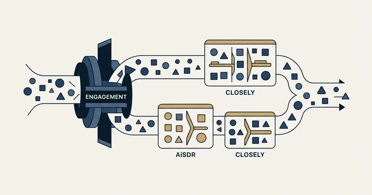 Editorial illustration for AiSDR vs Closely