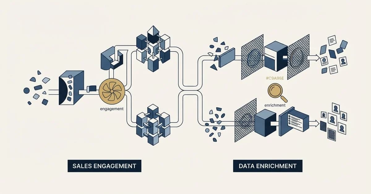 Editorial illustration for AiSDR vs ContactOut