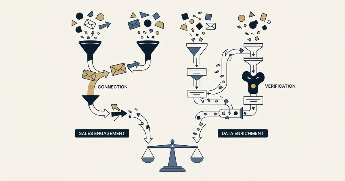 Editorial illustration for AiSDR vs Emailable
