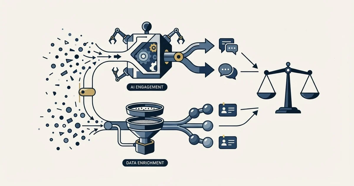 Editorial illustration for AiSDR vs FindThatLead