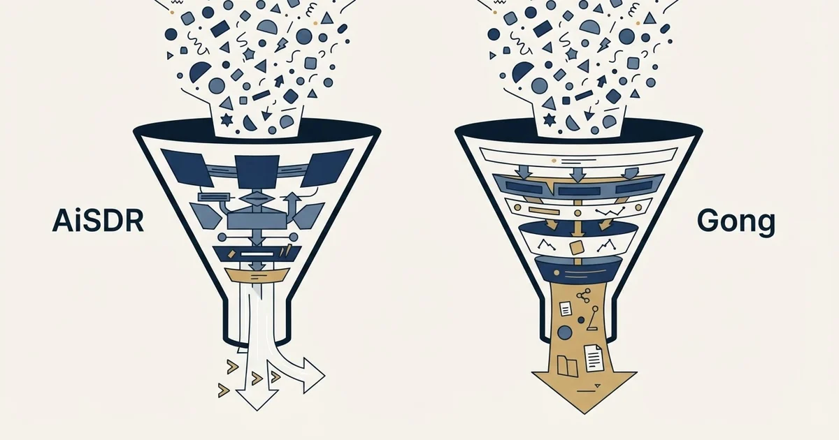 Editorial illustration for AiSDR vs Gong