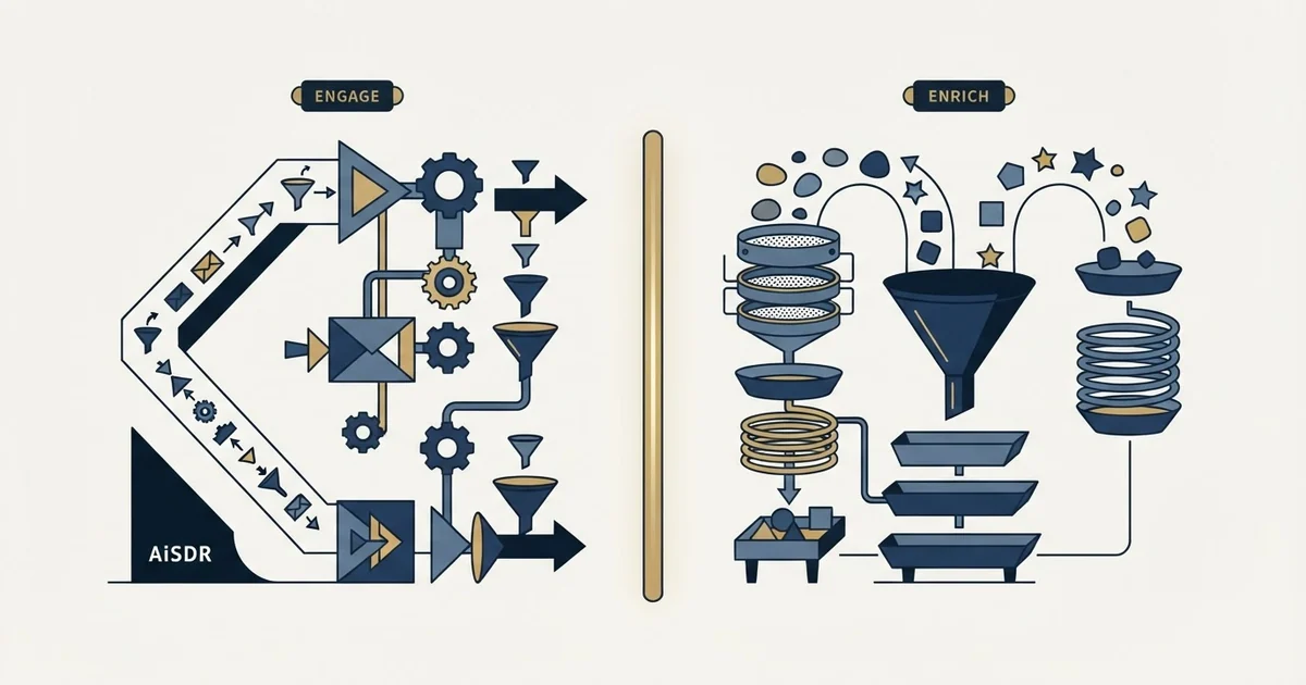 Editorial illustration for AiSDR vs Icypeas