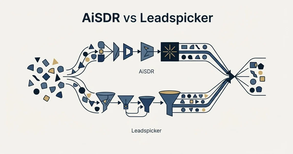 Editorial illustration for AiSDR vs Leadspicker