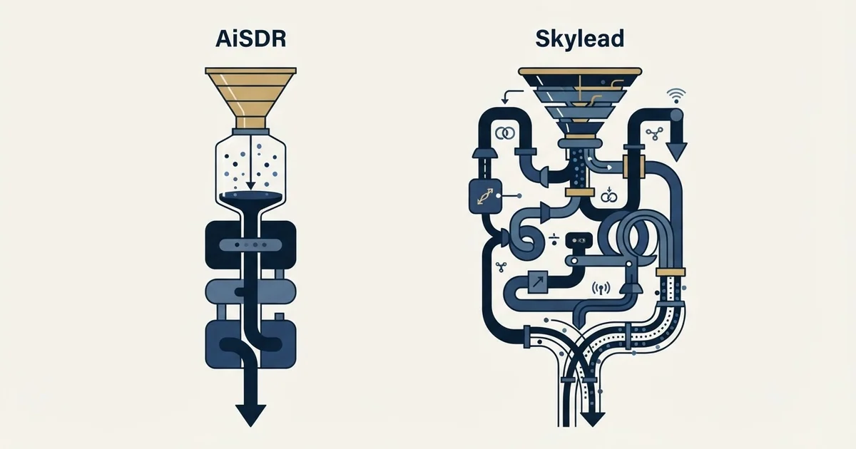 Editorial illustration for AiSDR vs Skylead