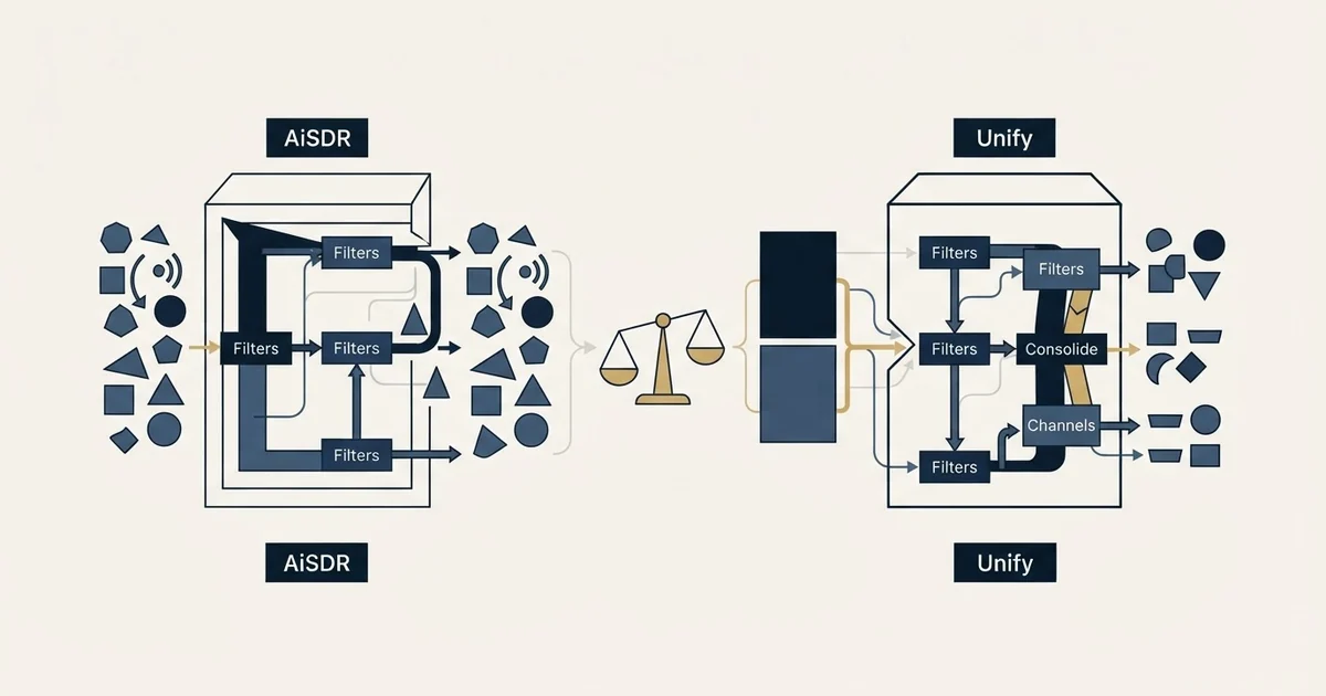 Editorial illustration for AiSDR vs Unify