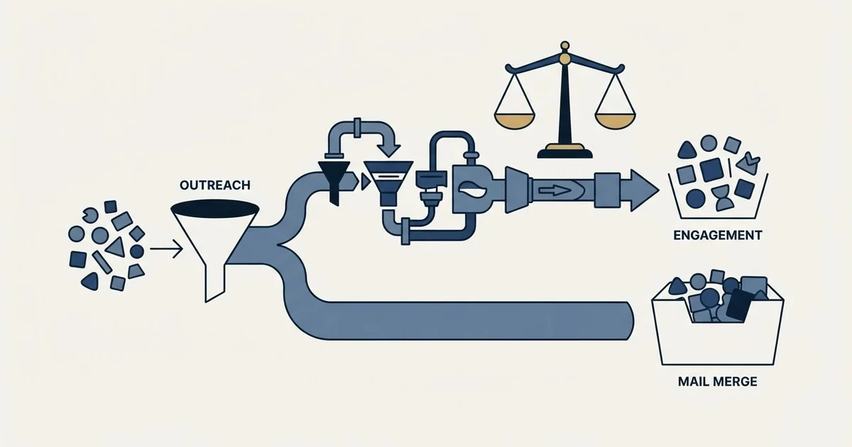 Editorial illustration for AiSDR vs Yet Another Mail Merge