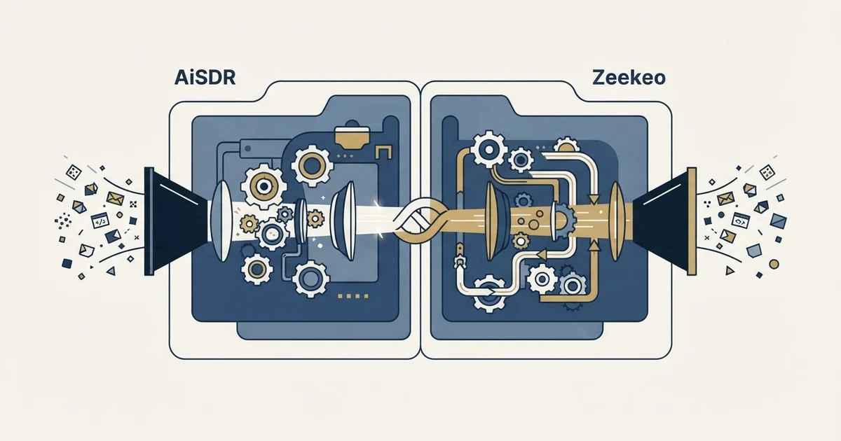 Editorial illustration for AiSDR vs Zeekeo