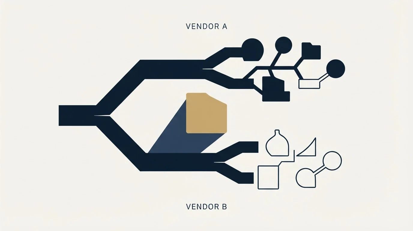 Section illustration: Split by account, never by channel