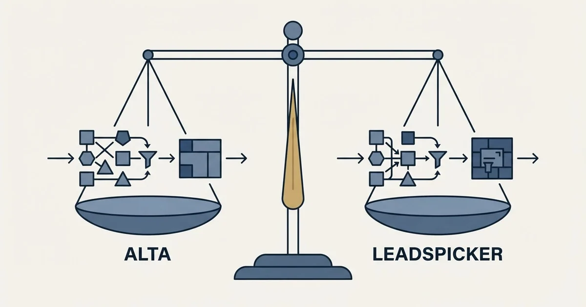 Editorial illustration for Alta vs Leadspicker