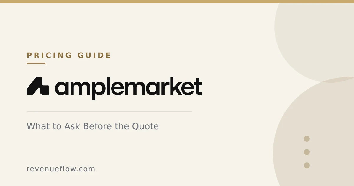 Branded cover: Amplemarket Publishes One Price: What to Ask Before the Quote