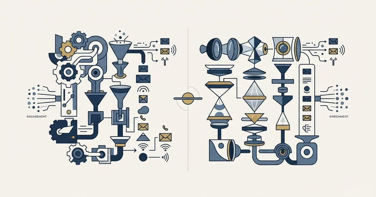 Editorial illustration for Amplemarket vs BetterContact