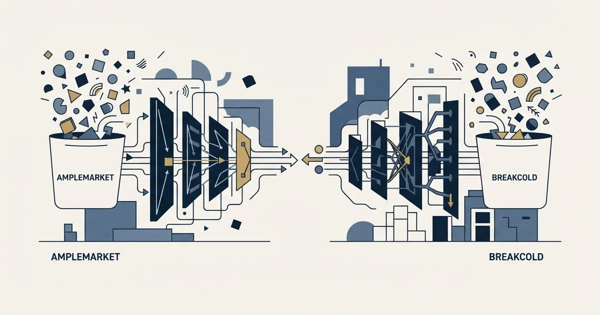 Editorial illustration for Amplemarket vs Breakcold