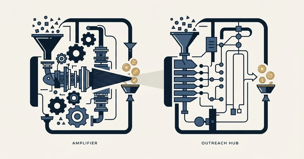 Editorial illustration for Amplemarket vs ContactOut