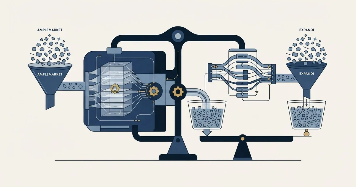 Editorial illustration for Amplemarket vs Expandi