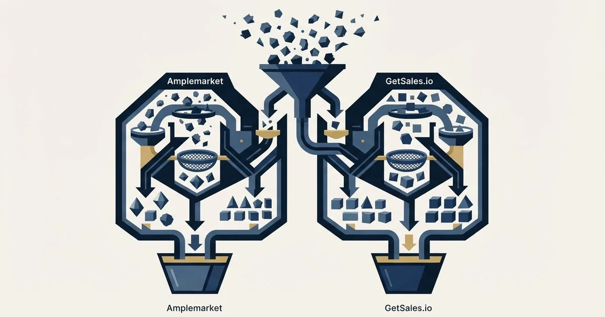 Editorial illustration for Amplemarket vs GetSales.io