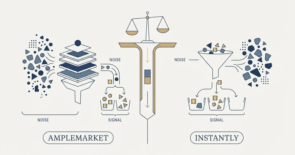 Editorial illustration for Amplemarket vs Instantly