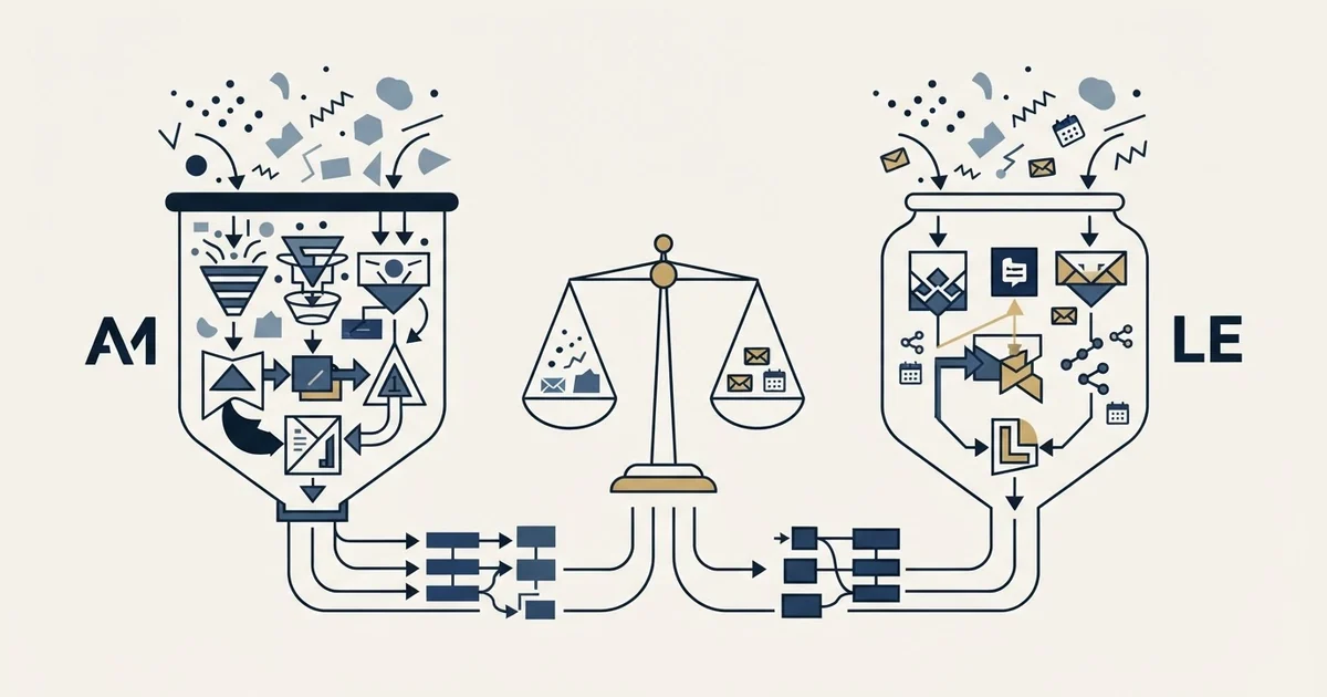 Editorial illustration for Amplemarket vs Lemlist