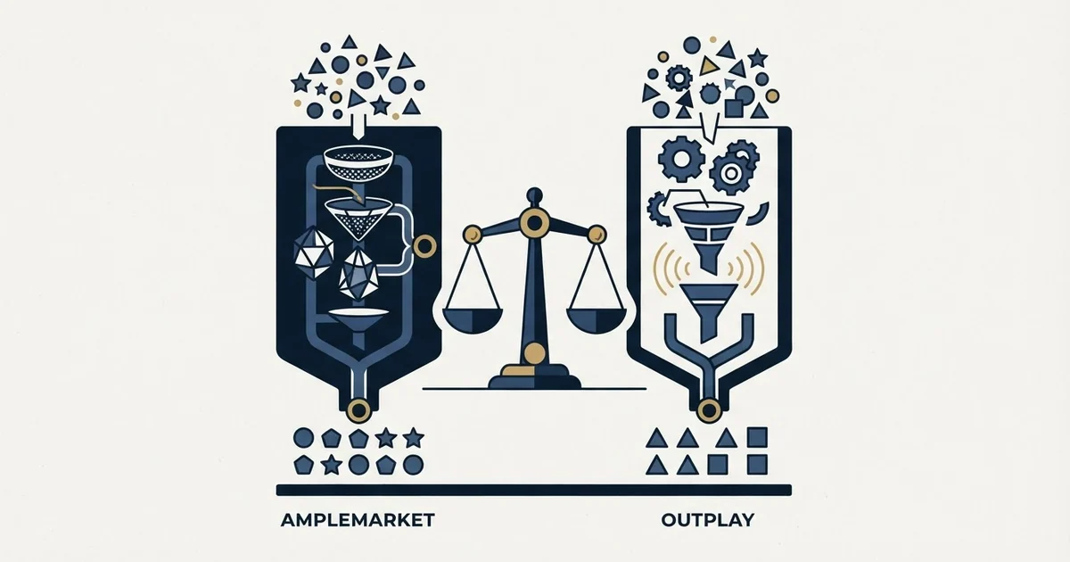 Editorial illustration for Amplemarket vs Outplay