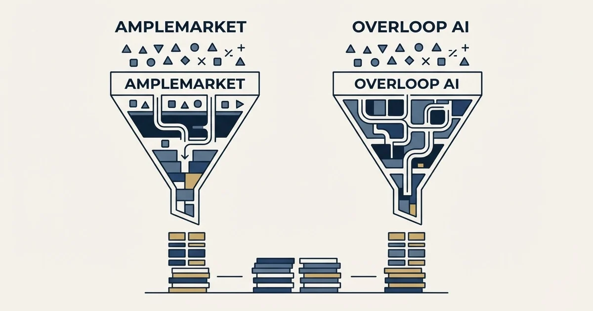 Editorial illustration for Amplemarket vs Overloop AI
